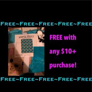 Free Plush Throw Blanket w/any $10+ purchase